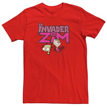 Men's Invader Zim and Gir Painted Logo Tee