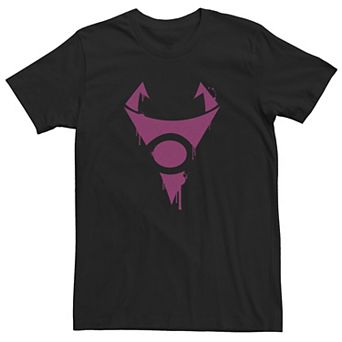 Men's Invader Zim Irken Logo Pink Dripping Paint Tee