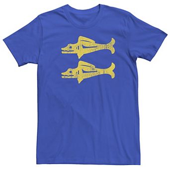 Men's Hidden Temple Yellow Barracuda Distressed Tee