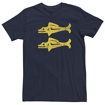 Men's Hidden Temple Yellow Barracuda Vintage Stamp Tee