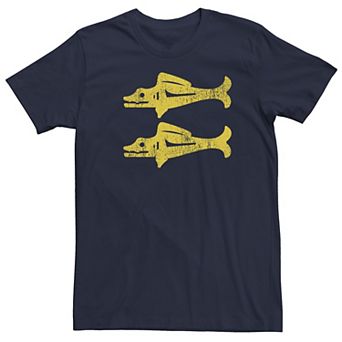 Men's Hidden Temple Yellow Barracuda Vintage Stamp Tee