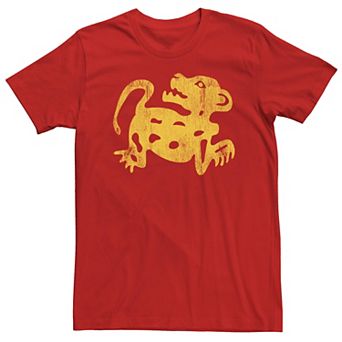 Men's Hidden Temple Yellow Jaguar Distressed Tee