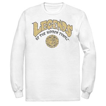 Men's Hidden Temple Distressed Logo Long Sleeve Tee