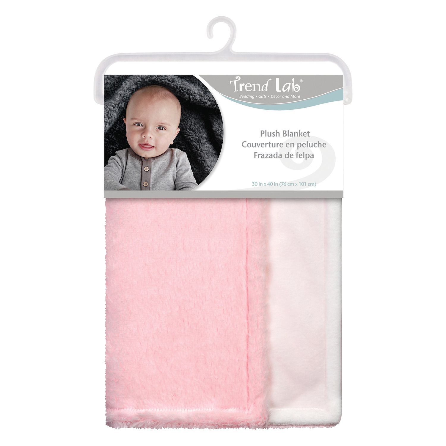 pink fluffy baby blanket