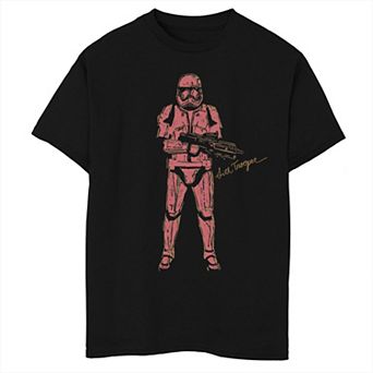 Boys 8-20 Star Wars Red Trooper Sketch Portrait Tee