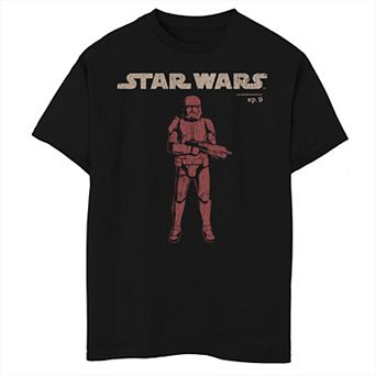 Boys 8-20 Star Wars Logo Red Trooper Sketch Tee