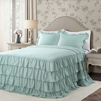 Lush Decor Allison Ruffle Skirt Bedspread and Sham Set