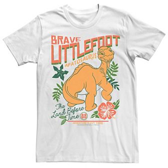 Men's Land Before Time Brave Littlefoot Tropical Poster Tee
