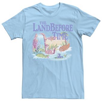 Men's Land Before Time Playing In The Water Group Shot Portrait Tee