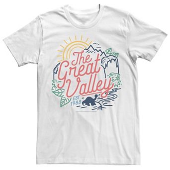 Men's Land Before Time The Great Valley Est. 1988 Outline Portrait Tee