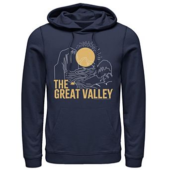 Men's Land Before Time The Great Valley Color Pop Sketch Portrait Hoodie