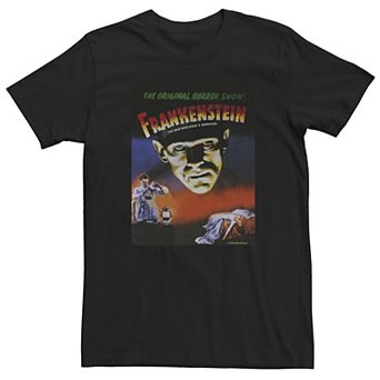 Men's Universal Monsters The Original Horror Show Frankenstein Movie Poster Tee