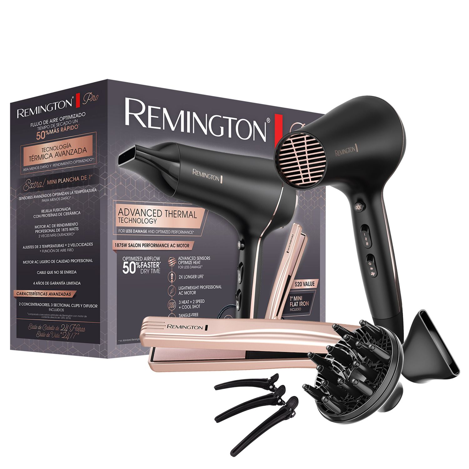 blow dryer and straightener set