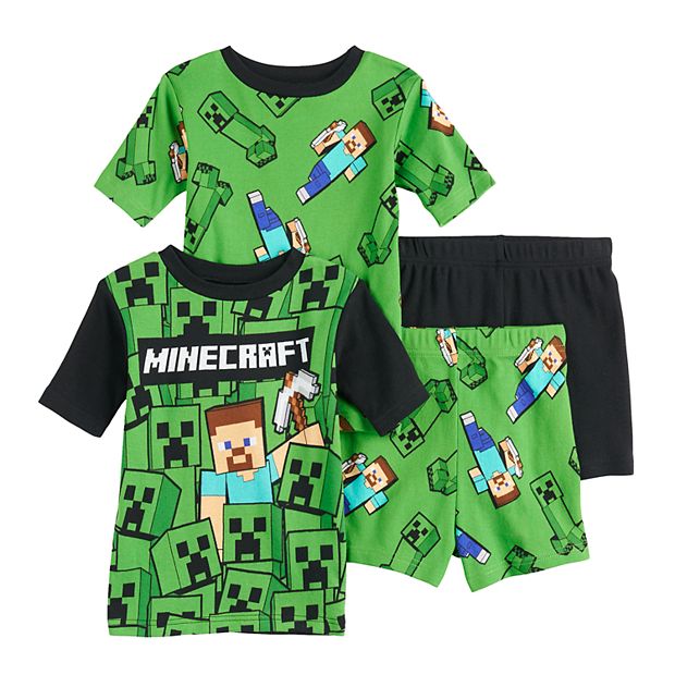 Boys 6 12 Minecraft Creepers Creep 4 Piece Pajama Set