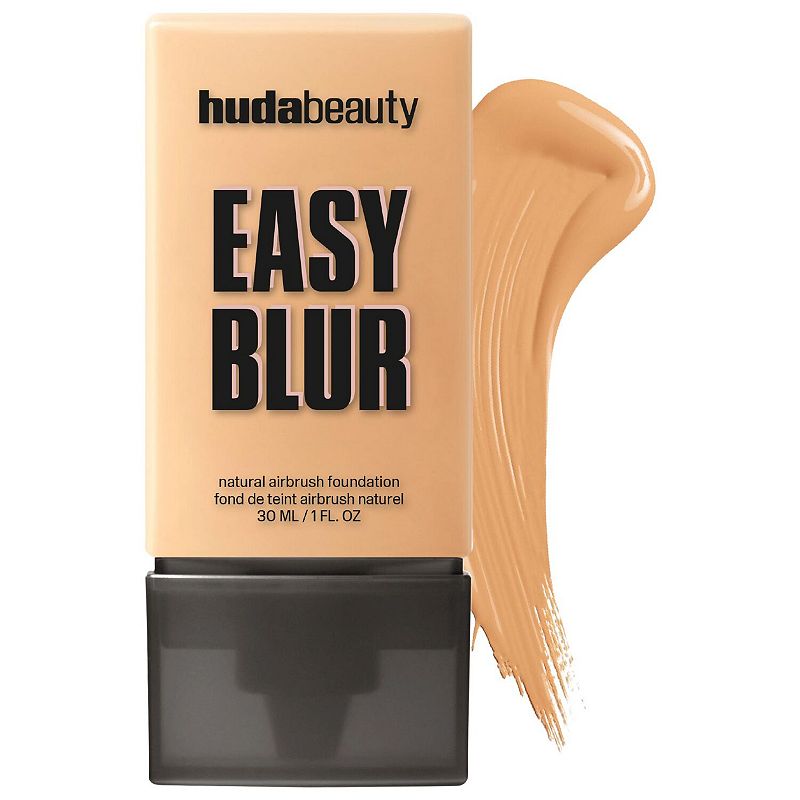 HUDA BEAUTY Easy Blur Natural Airbrush Foundation with Niacinamide, Size: 1 FL Oz, 307n Golden Milk
