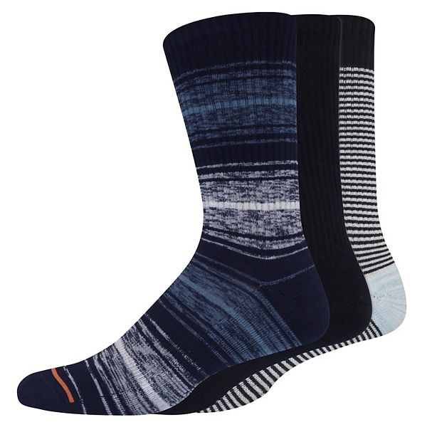 Men's Dockers® Striped Lightweight Cushioned Sole Crew Socks (3 pack)