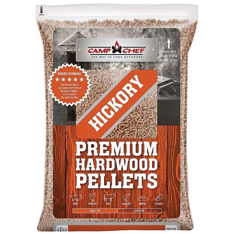 Camp Chef Smoker Grill Premium Hickory Barbecue Hardwood Pellets  20 Pounds