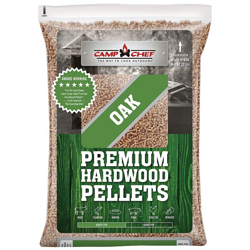 Camp Chef Premium Food Grade Hardwood Oak Pellets - 20lb Bag, PLOK