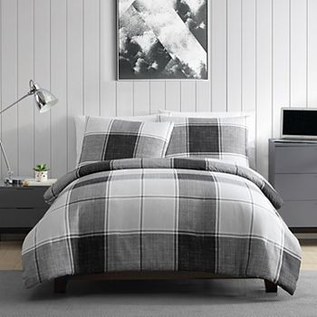 Vcny Brent Plaid Duvet Cover Set