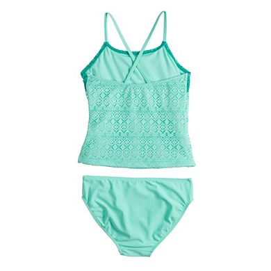 Girls 4-16 & Plus Size SO Crochet Tankini and Bottoms Set