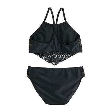 Girls 7-16 SO® Crochet Craze Bikini and Bottoms Swimsuit Set