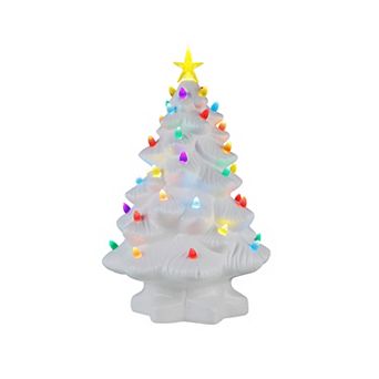 Mr Christmas Nostalgic Ceramic White Christmas Tree Table Decor