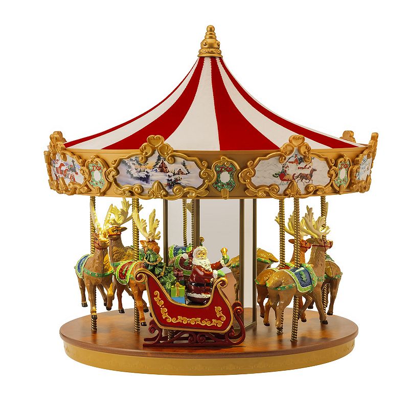 Mr Christmas Very Merry Carousel Table Decor, Multicolor