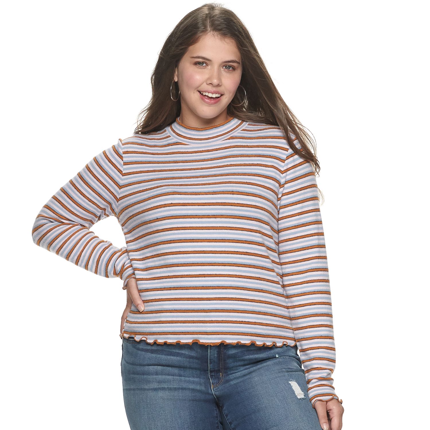 plus size mock neck top