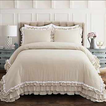 Lush Decor Ella Ruffle Lace Comforter Set