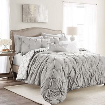 Lush Decor Ravello Pintuck Caroline Geo 7 pc Comforter Set