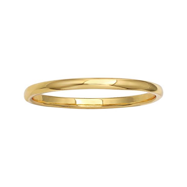 PRIMROSE Sterling Silver And 18K Gold Plated Polished Band Ring