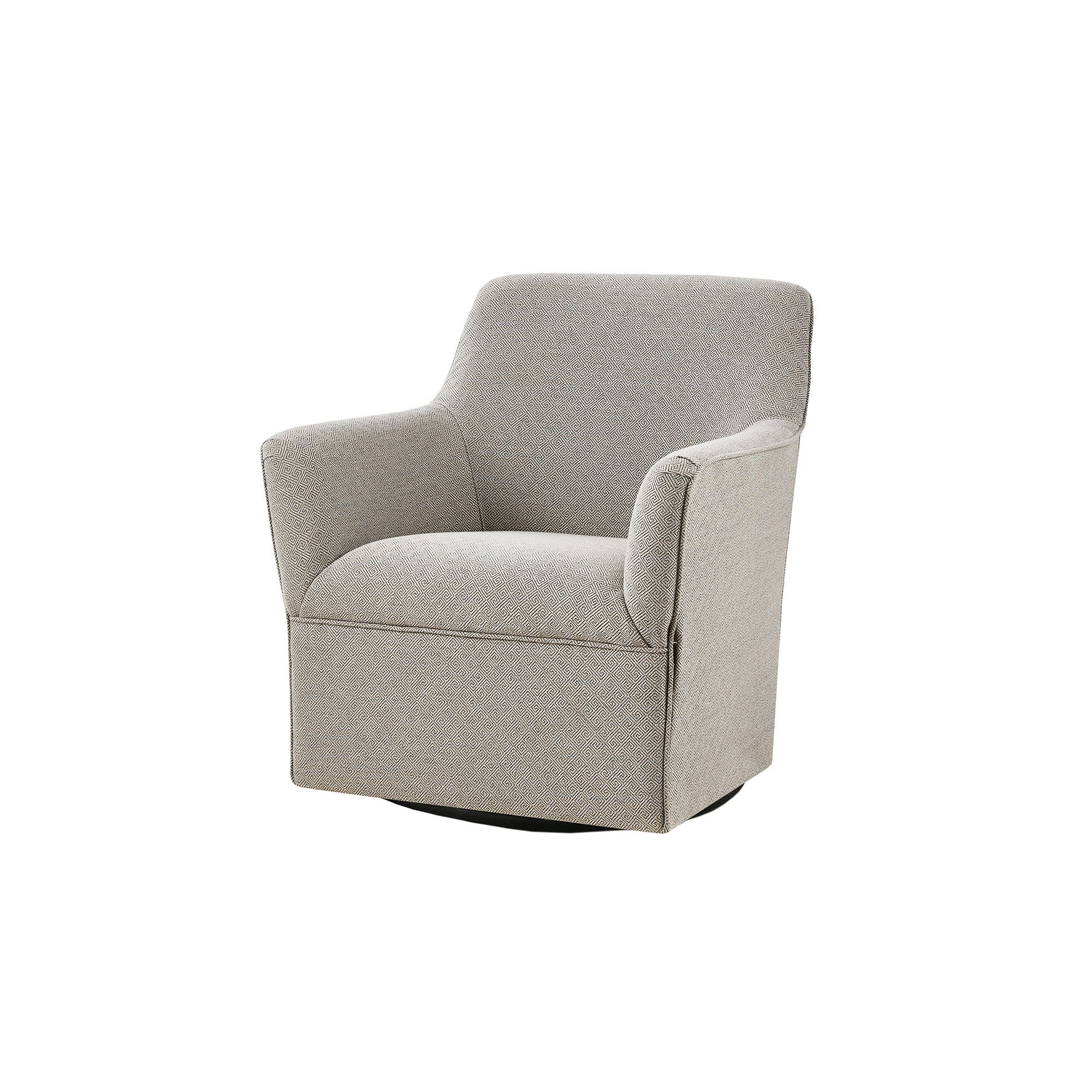 Madison Park Caddy Swivel Glider Accent Chair, Gray Brown