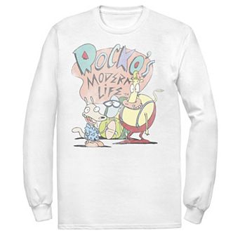 Men's Rocko's Modern Life Modern Group Logo Long Sleeve Tee