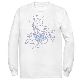 Men's Rocko's Modern Life Pop Outline Long Sleeve Tee