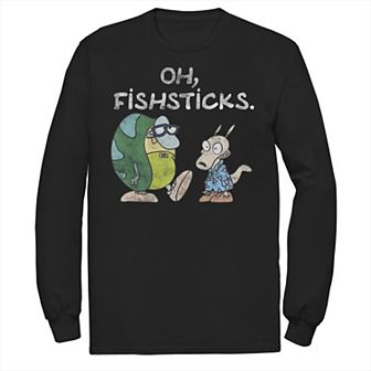 Men's Rocko's Modern Life Filburt Oh, Fishsticks Long Sleeve Tee