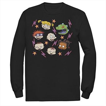 Men's Rugrats Retro Group Faces Long Sleeve Tee