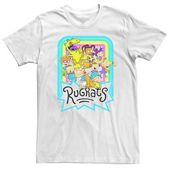 Men's Rugrats Neon Rainbow Group Tee