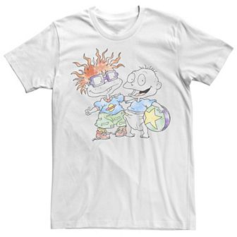 Men's Rugrats Tommy Chuckie Watercolor Tee