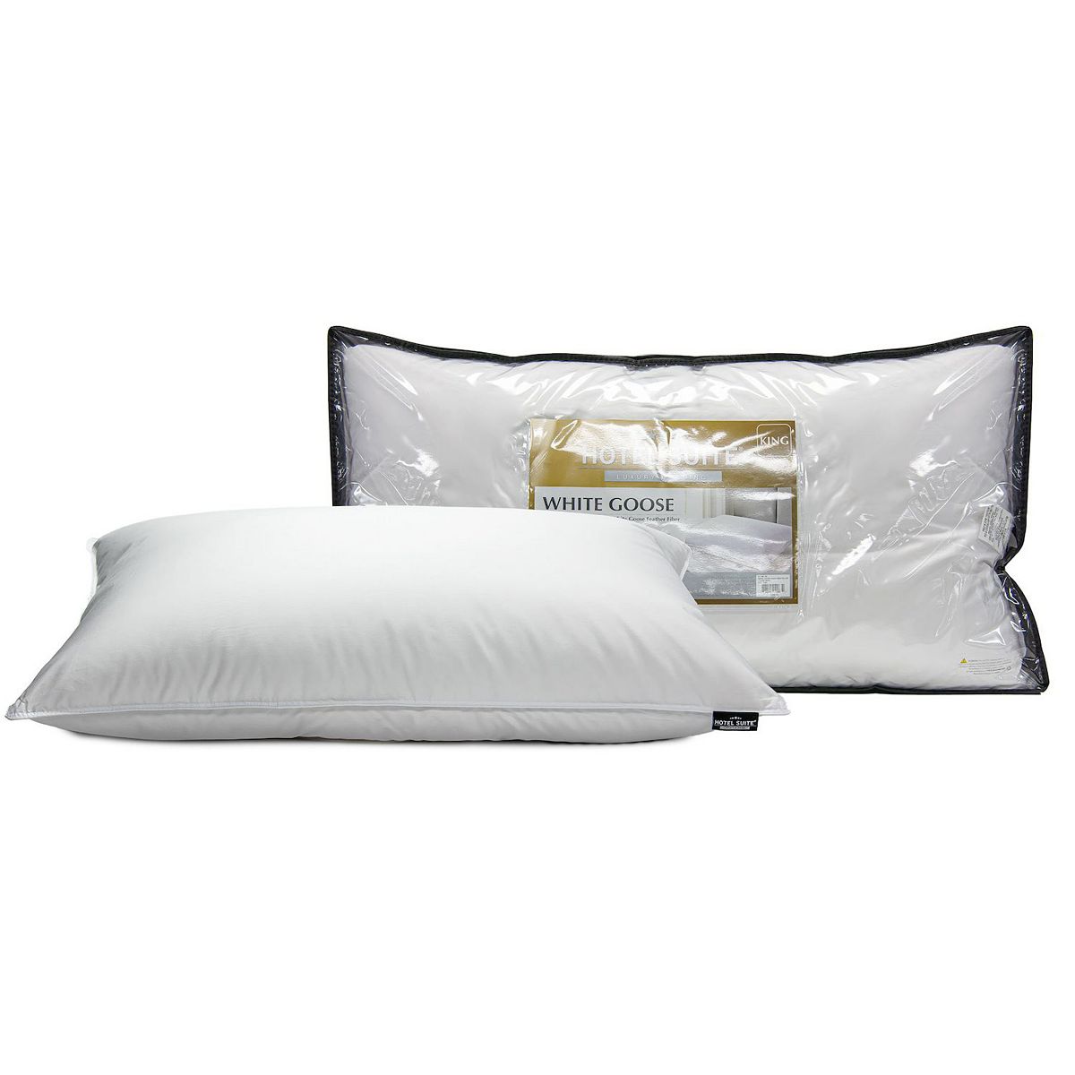 Hotel Suite White Goose Down Soft Pillow - JUMBO