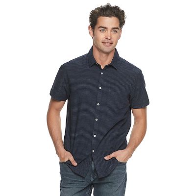 Men s Marc Anthony Linen Short Sleeve Button Down Shirt