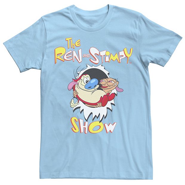 Men's Ren & Stimpy Show Tear Through Retro Logo Tee