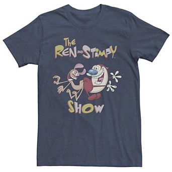 Men's Ren & Stimpy Show Butt Bump Portrait Logo Tee