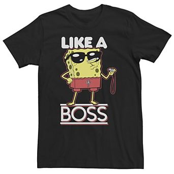 Men's Spongebob Like A Boss Lifeguard Portrait Tee