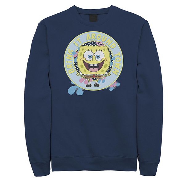 Men's Spongebob Bring It Around Town Circle Portrait Fleece