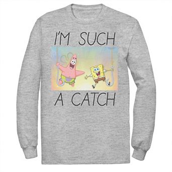 Men's Spongebob I'm Such A Catch Portrait Long Sleeve Tee