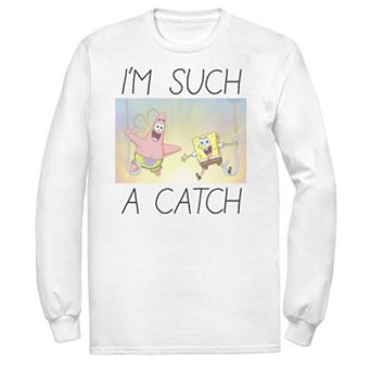 Men's Spongebob I'm Such A Catch Portrait Long Sleeve Tee