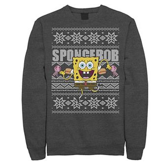 Men's Spongebob Dancing Christmas Design Fleece