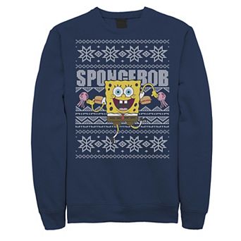 Men's Spongebob Dancing Christmas Design Fleece