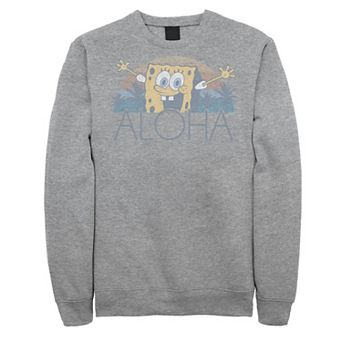 Men's Spongebob Squarepants Aloha Faded Portrait Fleece
