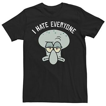 Men's Spongebob Squidward I Hate Everyone Tee